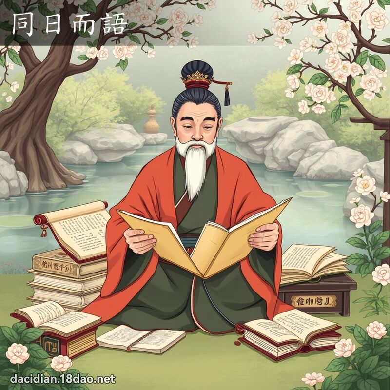 同日而语 - 国语大辞典配图