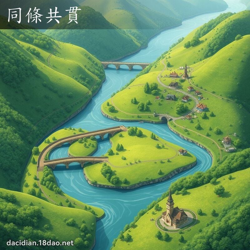 同条共贯 - 国语大辞典配图