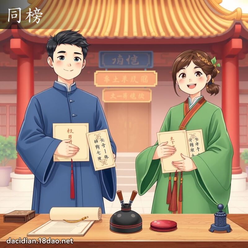 同榜 - 國語大辭典配圖