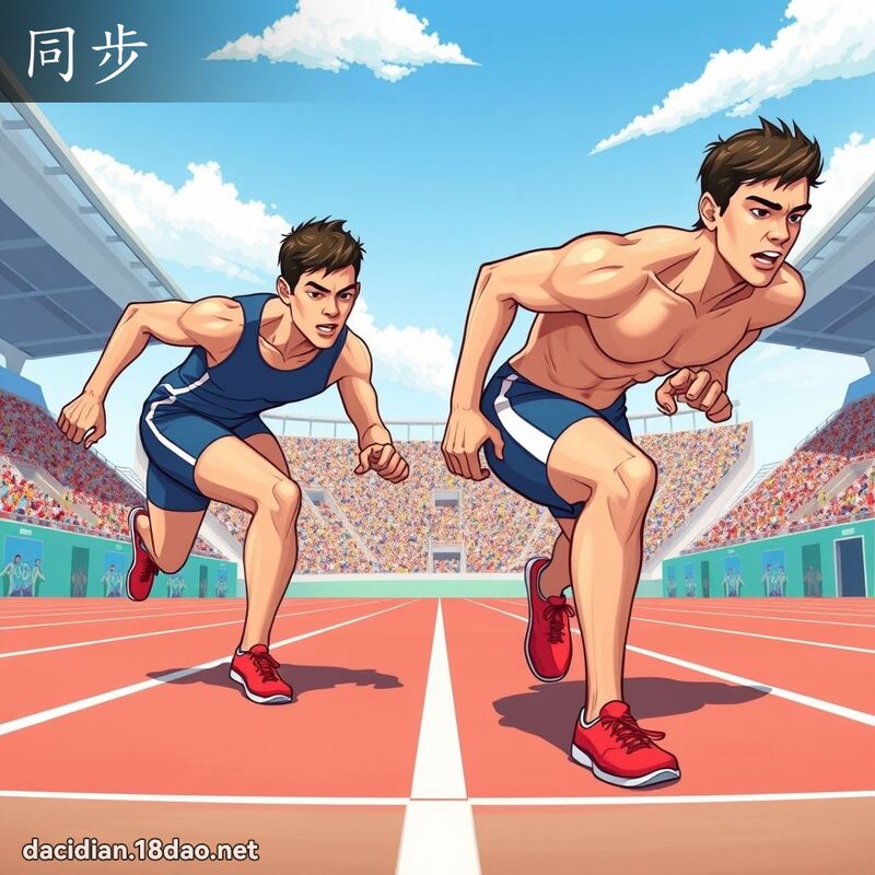 同步 - 国语大辞典配图