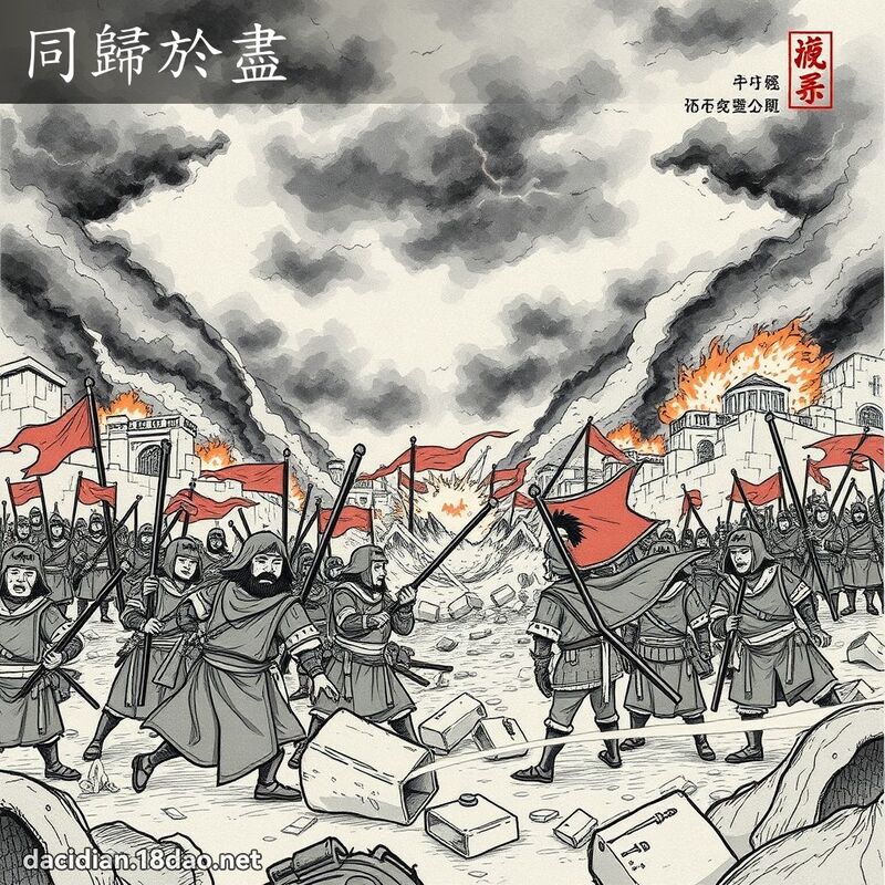 同归於尽 - 国语大辞典配图