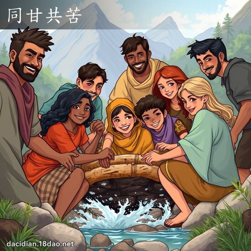 同甘共苦 - 國語大辭典配圖