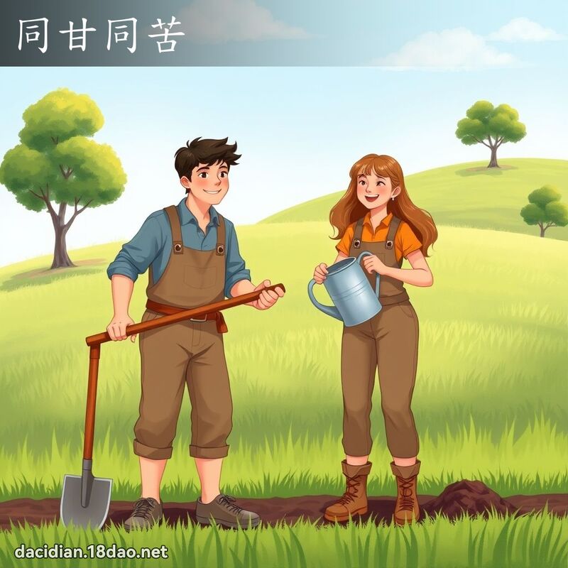 同甘同苦 - 國語大辭典配圖
