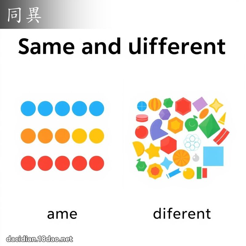 同異 - 國語大辭典配圖
