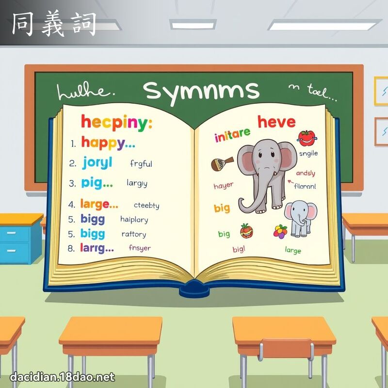 同義詞 - 國語大辭典配圖