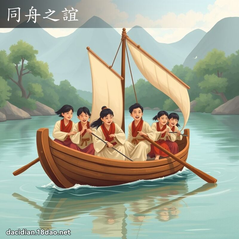 同舟之誼 - 國語大辭典配圖