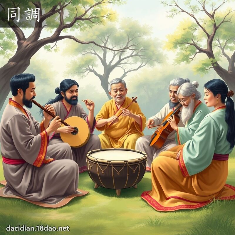 同調 - 國語大辭典配圖