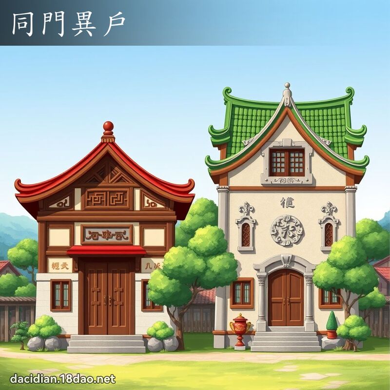 同門異戶 - 國語大辭典配圖