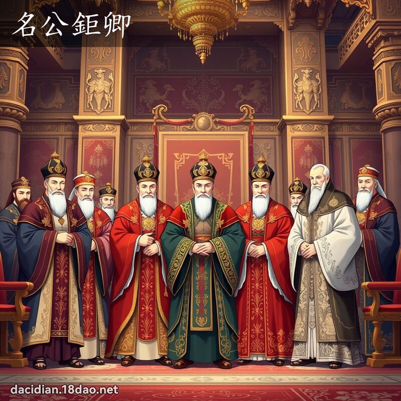 名公鉅卿 - 國語大辭典配圖