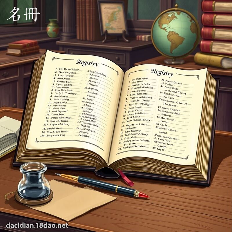 名冊 - 國語大辭典配圖