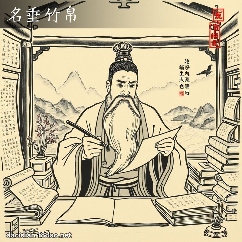 名垂竹帛 - 國語大辭典配圖