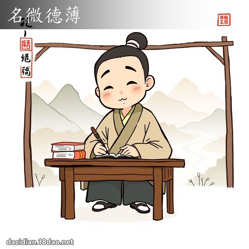 名微德薄 - 国语大辞典配图