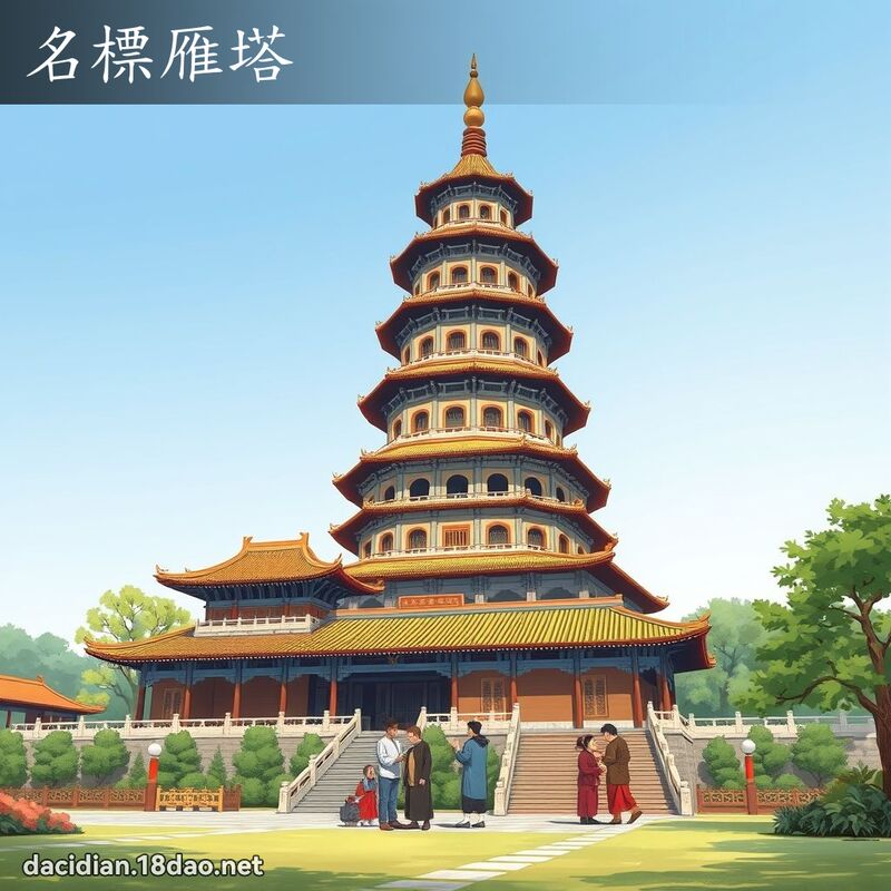 名標雁塔 - 國語大辭典配圖