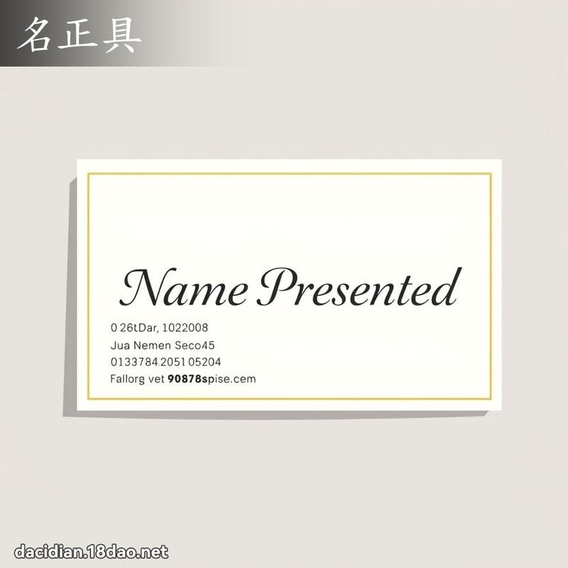 名正具 - 國語大辭典配圖