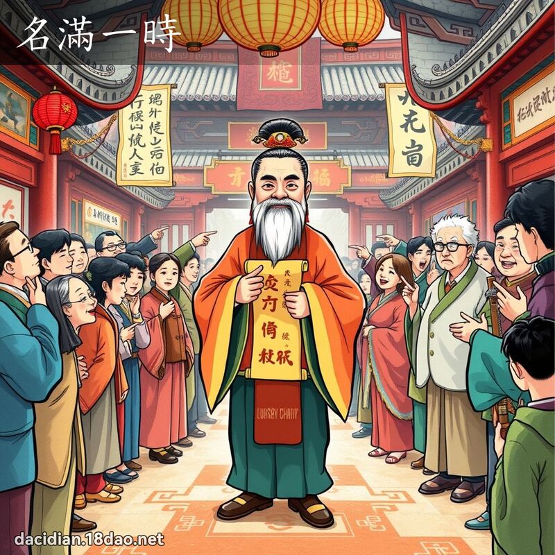 名滿一時 - 國語大辭典配圖
