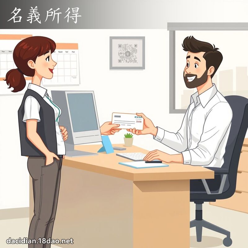名義所得 - 國語大辭典配圖