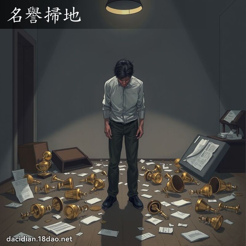 名誉扫地 - 国语大辞典配图