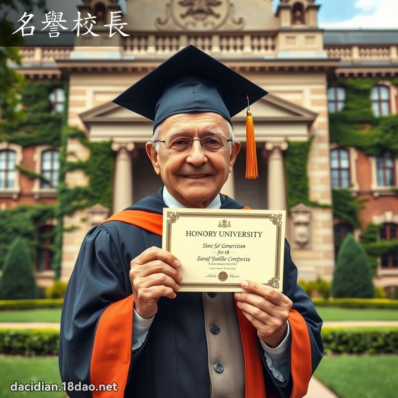 名譽校長 - 國語大辭典配圖