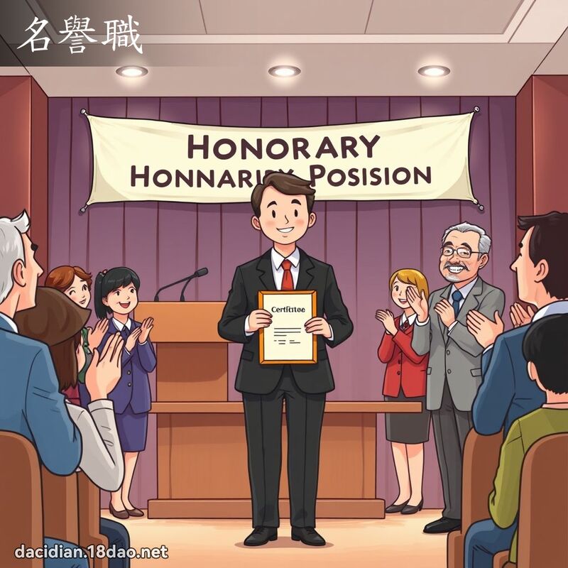 名譽職 - 國語大辭典配圖