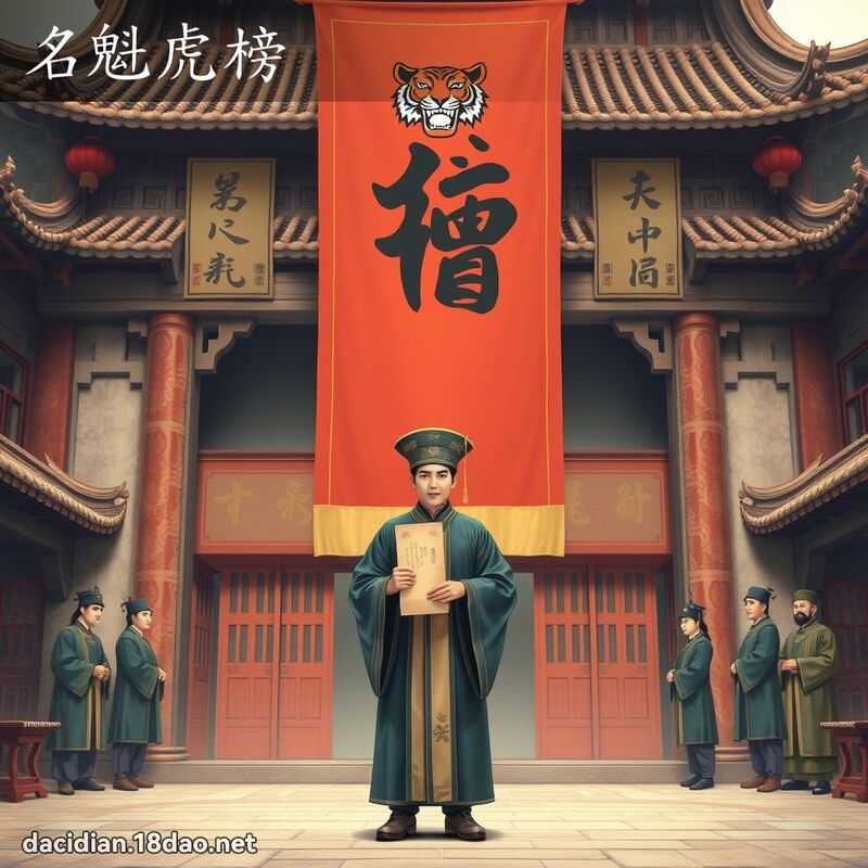名魁虎榜 - 國語大辭典配圖