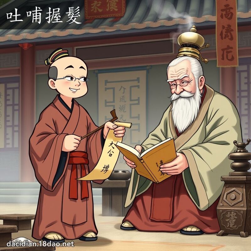 吐哺握发 - 国语大辞典配图