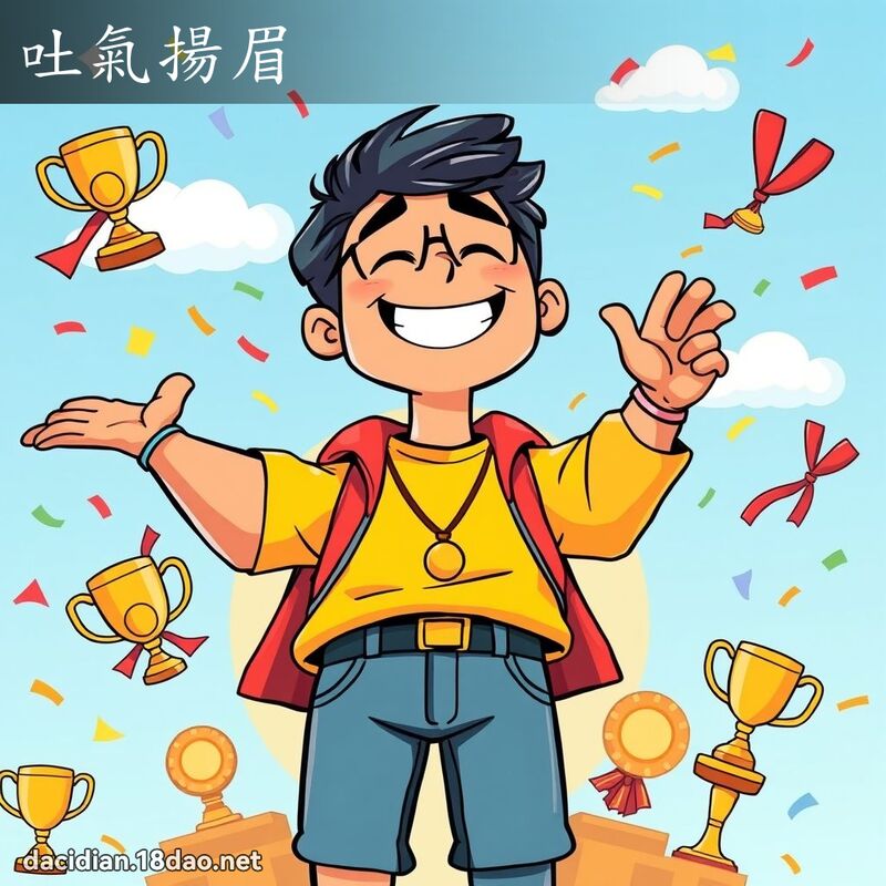 吐氣揚眉 - 國語大辭典配圖