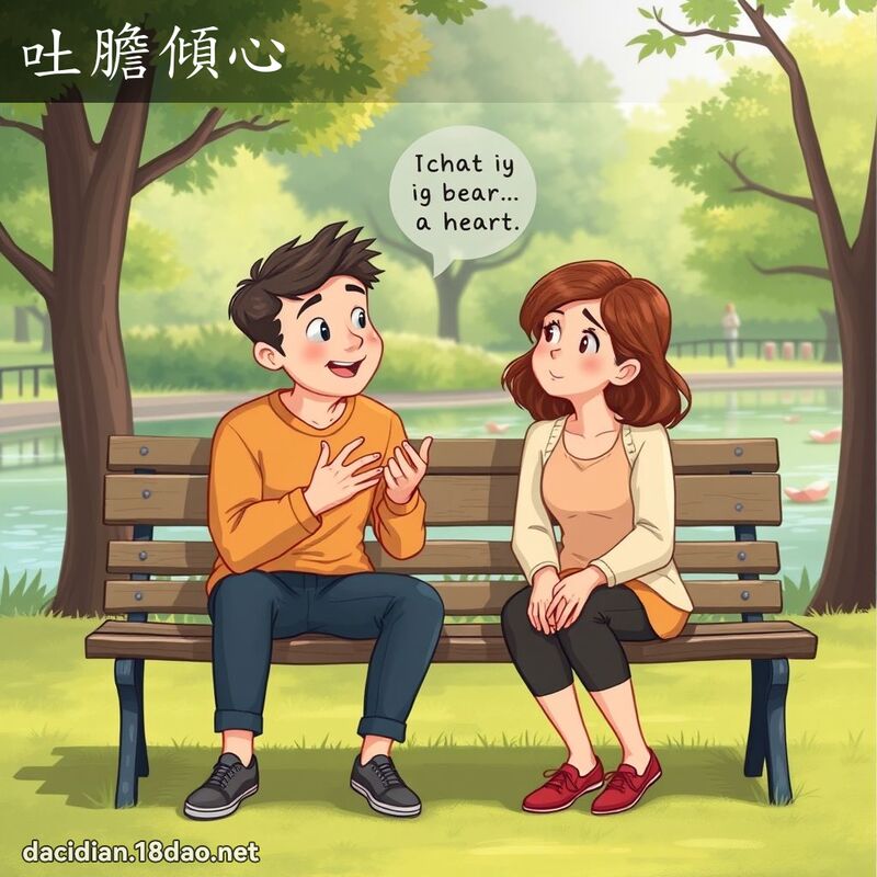 吐胆倾心 - 国语大辞典配图