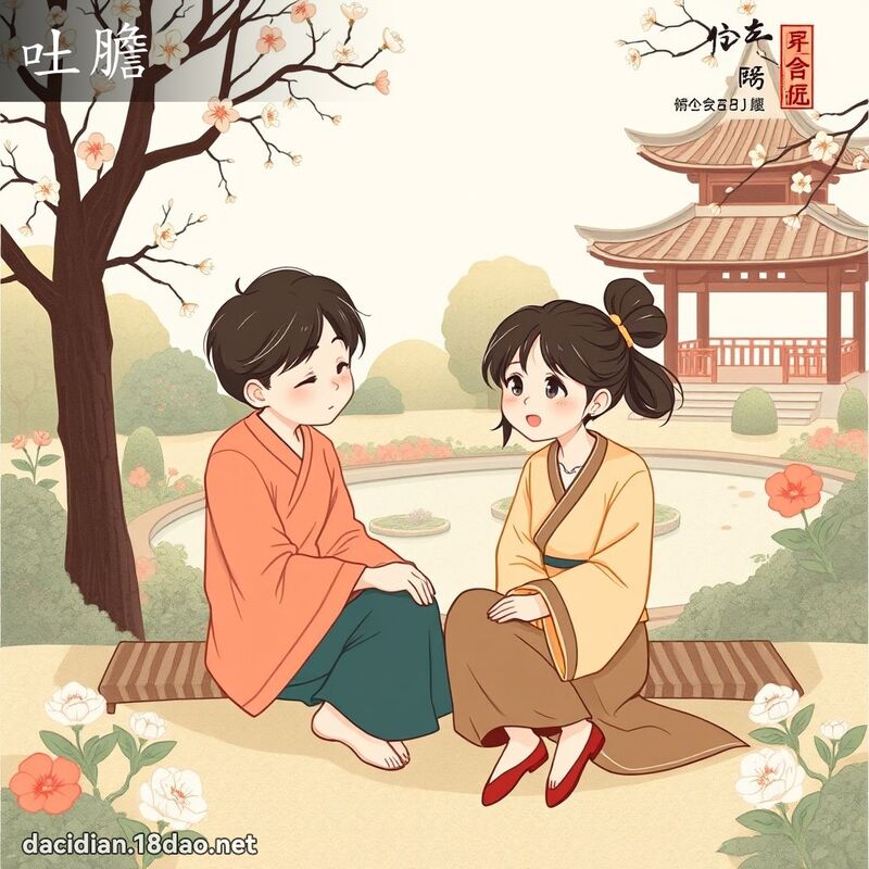 吐膽 - 國語大辭典配圖