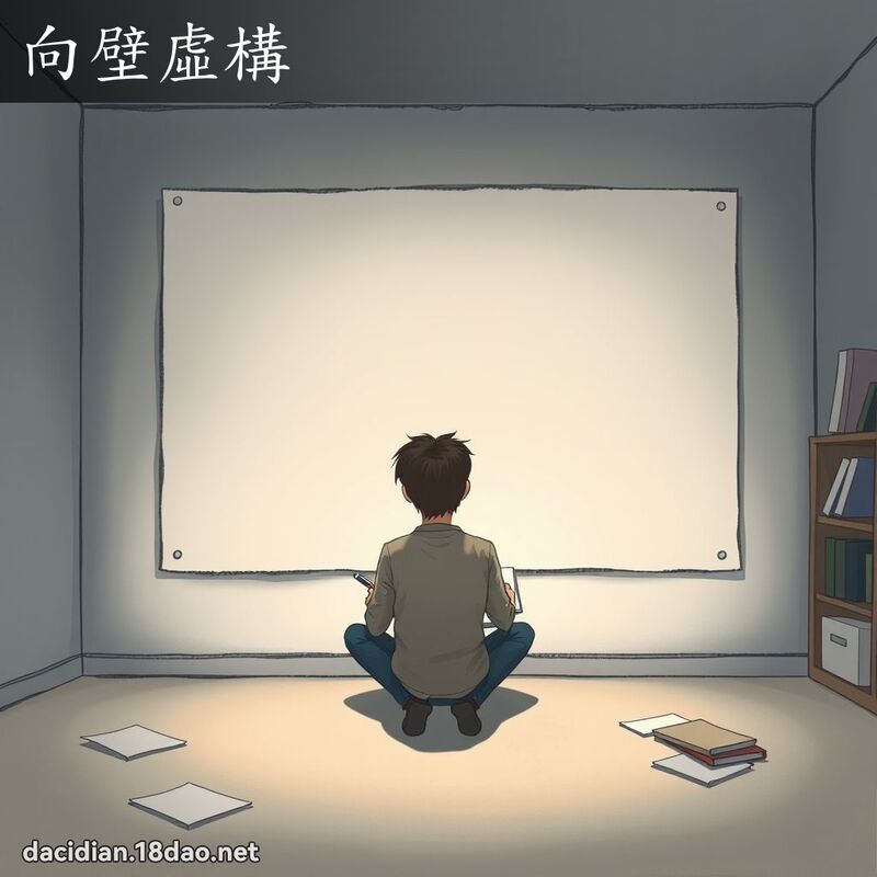 向壁虚构 - 国语大辞典配图