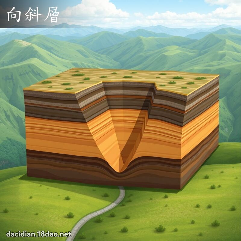 向斜層 - 國語大辭典配圖