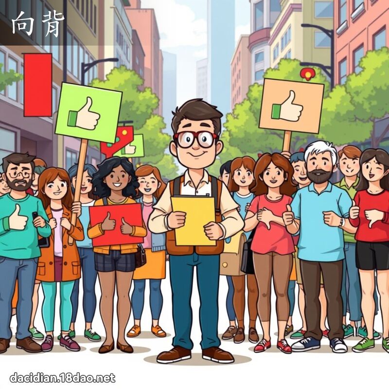 向背 - 国语大辞典配图