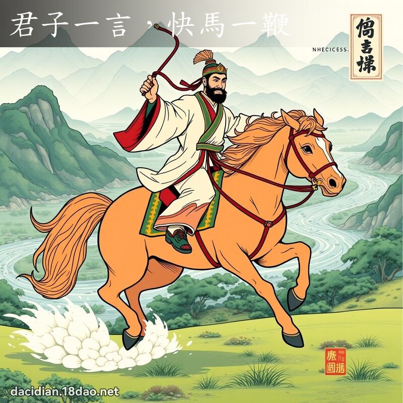君子一言，快馬一鞭 - 國語大辭典配圖