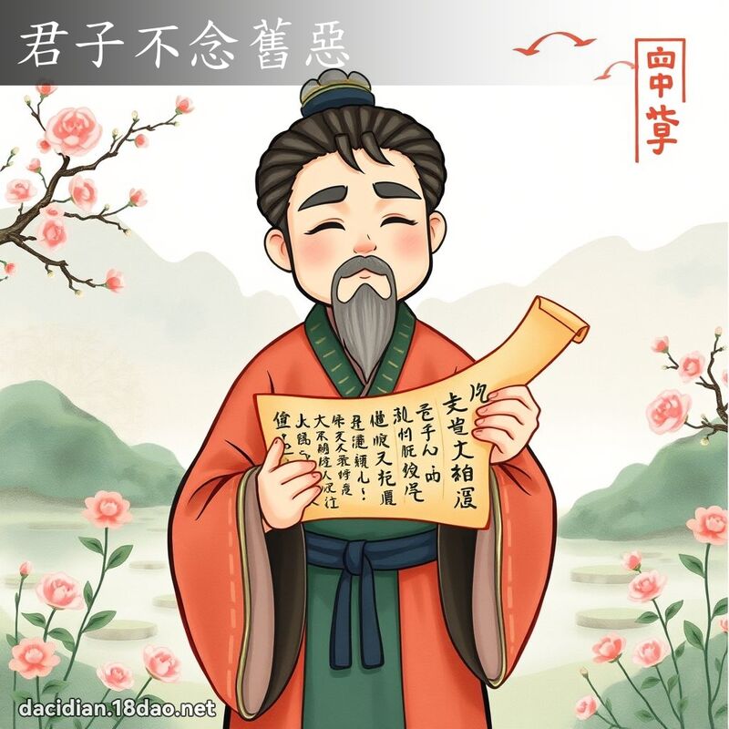 君子不念舊惡 - 國語大辭典配圖