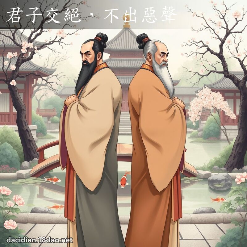 君子交絕，不出惡聲 - 國語大辭典配圖