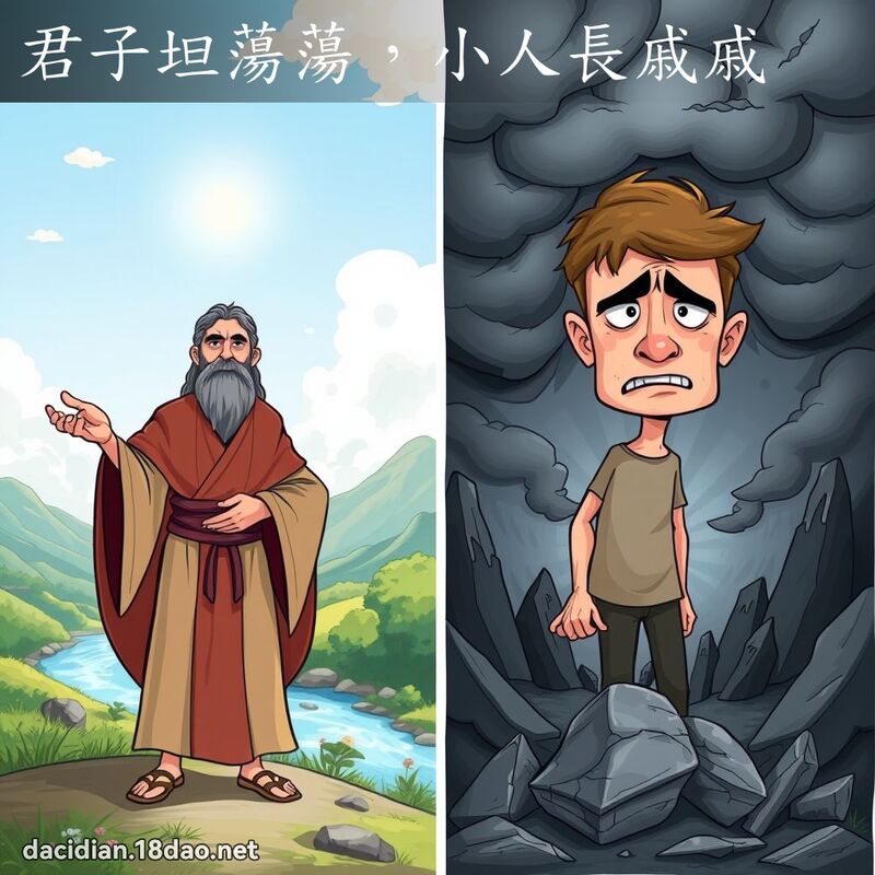 君子坦荡荡，小人长戚戚 - 国语大辞典配图
