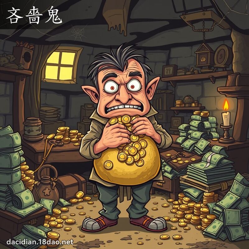 吝嗇鬼 - 国语大辞典配图