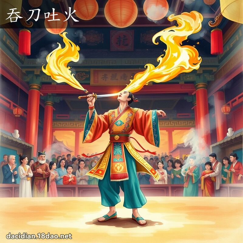 吞刀吐火 - 国语大辞典配图