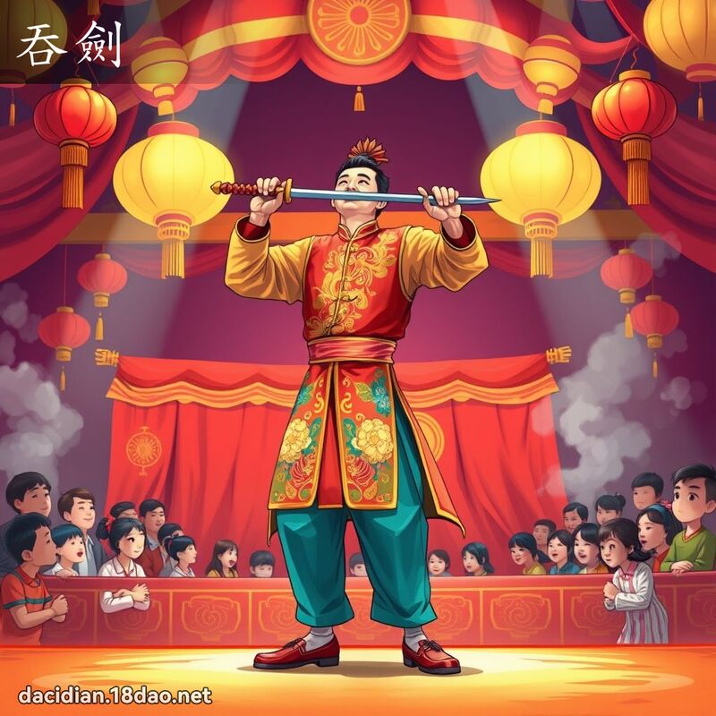 吞劍 - 國語大辭典配圖