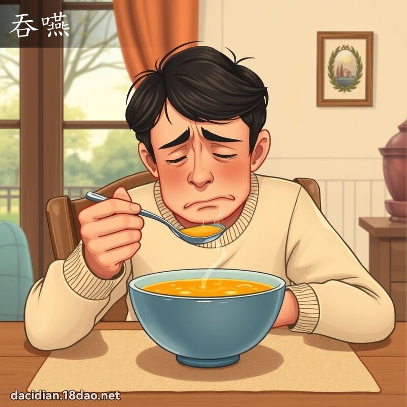吞嚥 - 国语大辞典配图