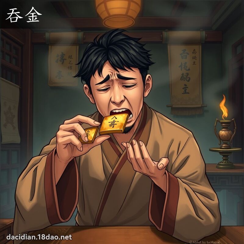 吞金 - 国语大辞典配图