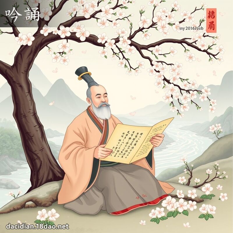 吟誦 - 國語大辭典配圖
