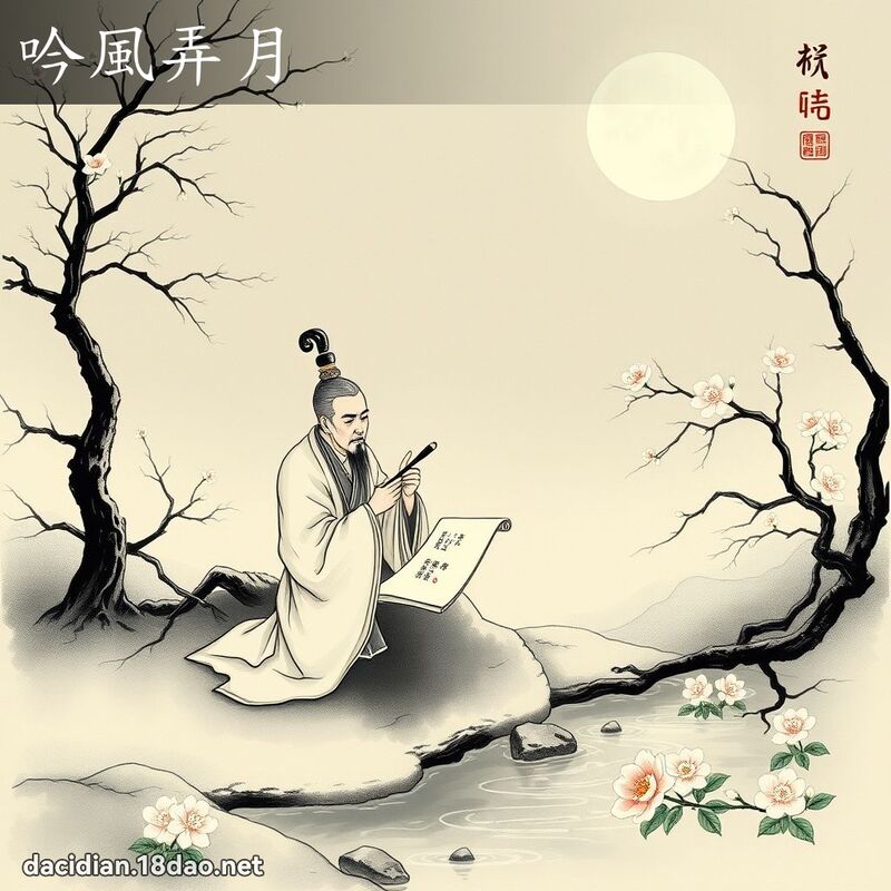 吟風弄月 - 國語大辭典配圖