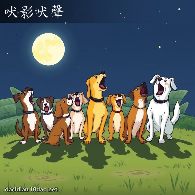 吠影吠声 - 国语大辞典配图