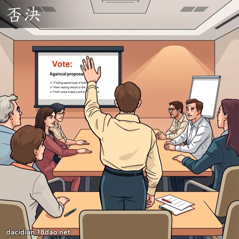 否決 - 國語大辭典配圖