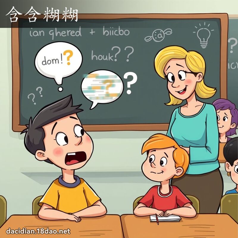 含含糊糊 - 國語大辭典配圖
