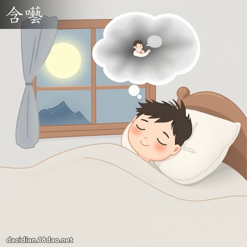 含囈 - 国语大辞典配图