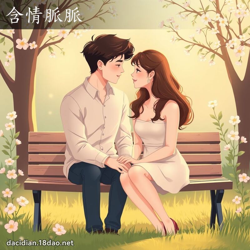 含情脉脉 - 国语大辞典配图