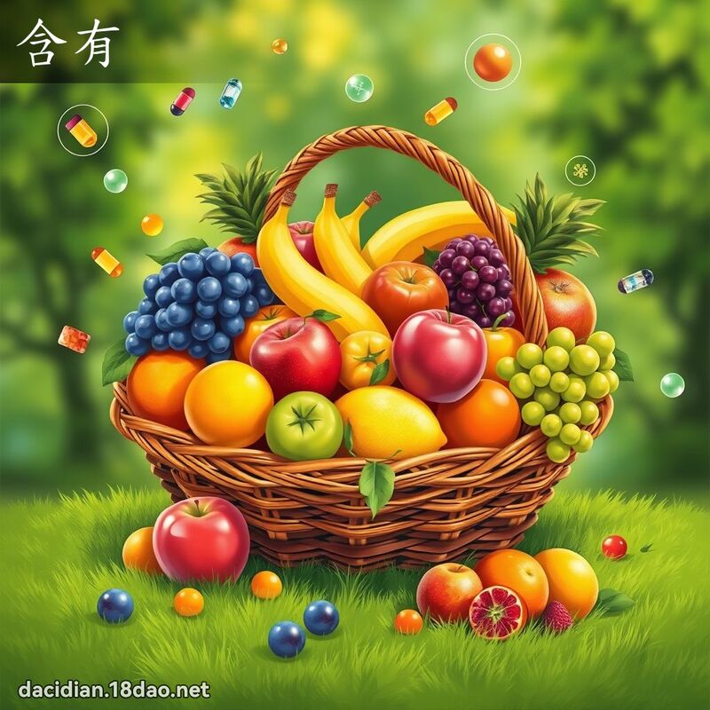 含有 - 國語大辭典配圖
