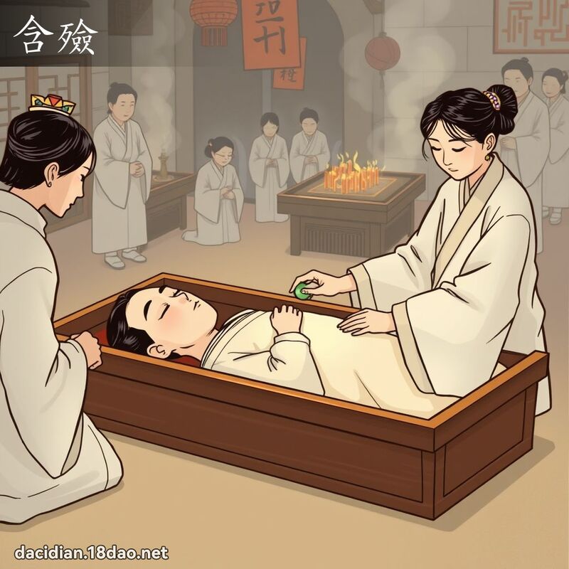 含殮 - 国语大辞典配图
