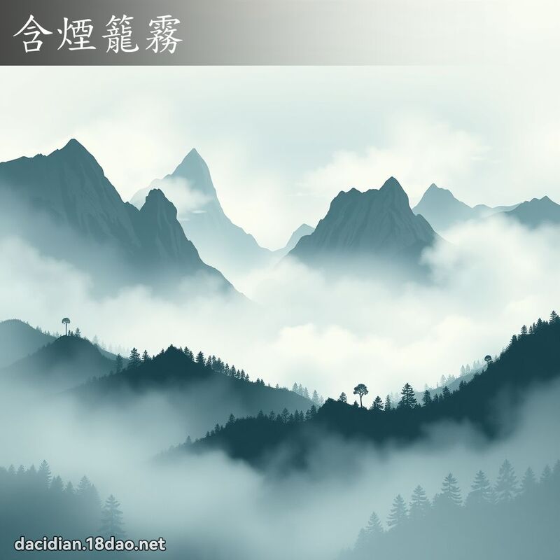 含烟笼雾 - 国语大辞典配图